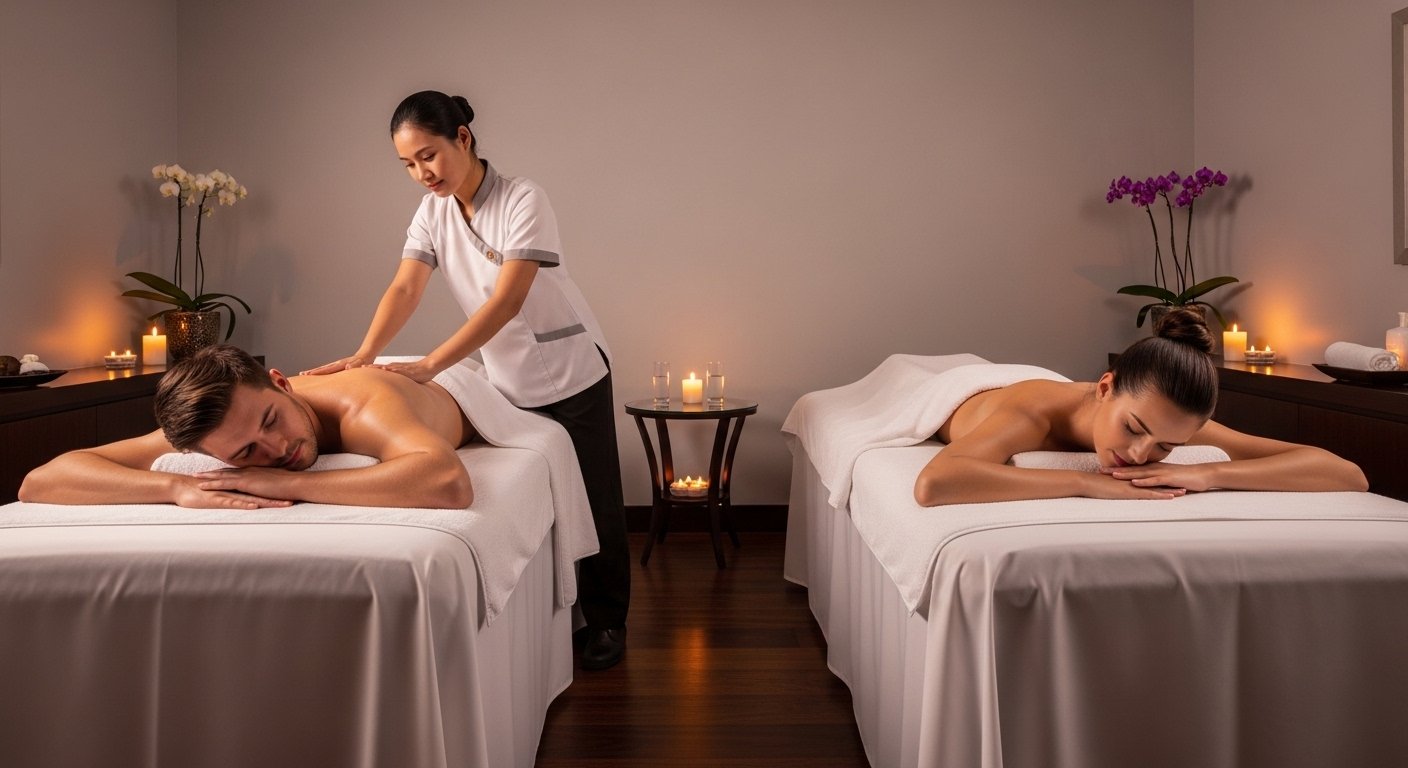 Couple Massage session at Aura International Thai Spa