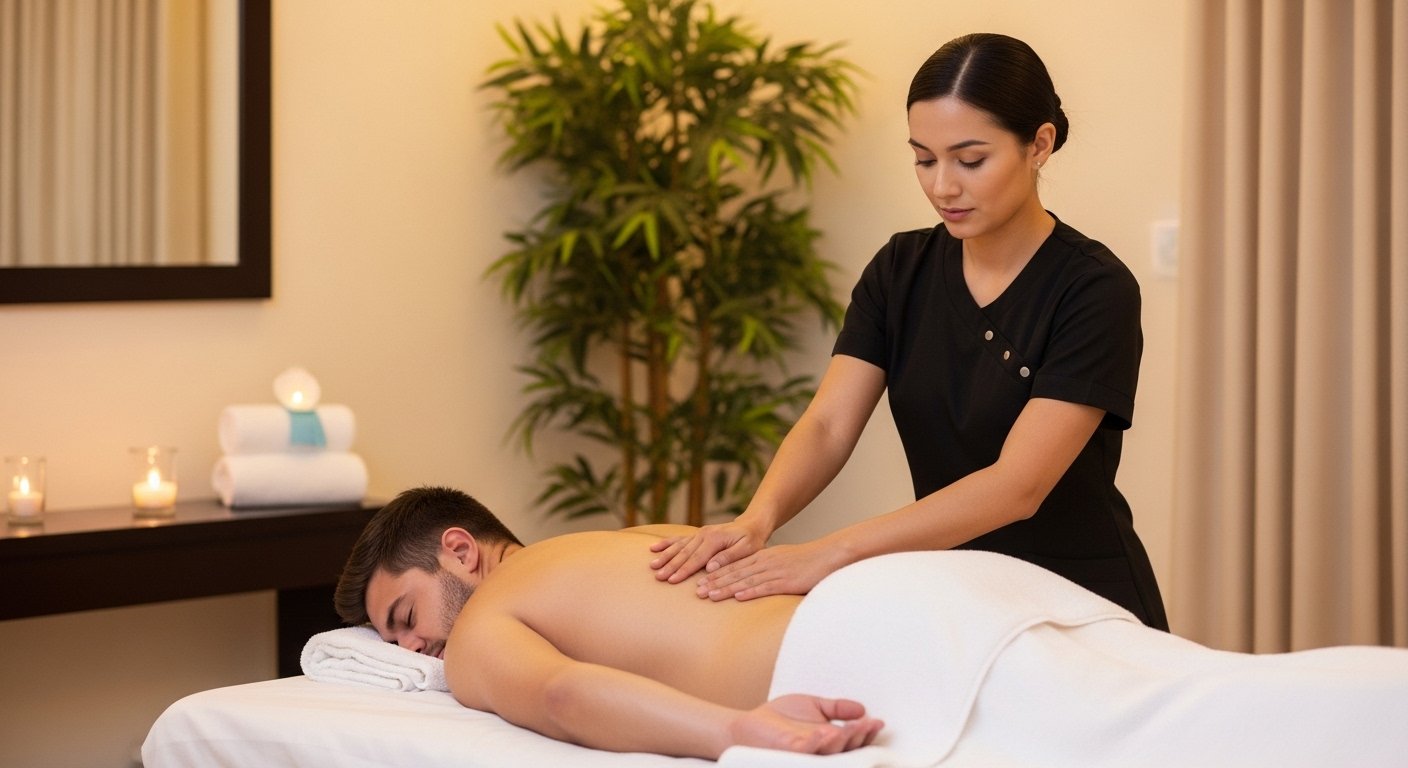 Female-to-Male Massage at Aura Spa