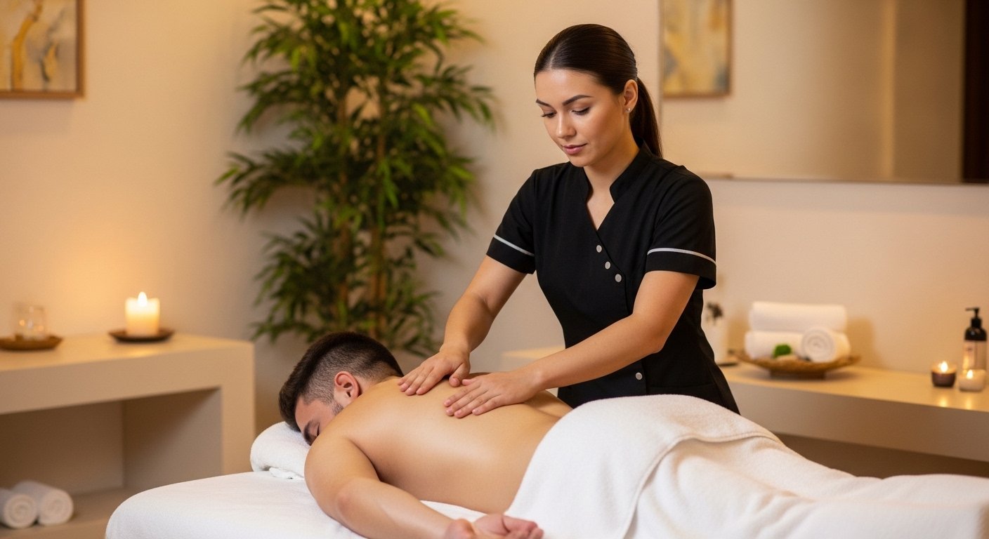 Female-to-Male Massage at Aura Spa
