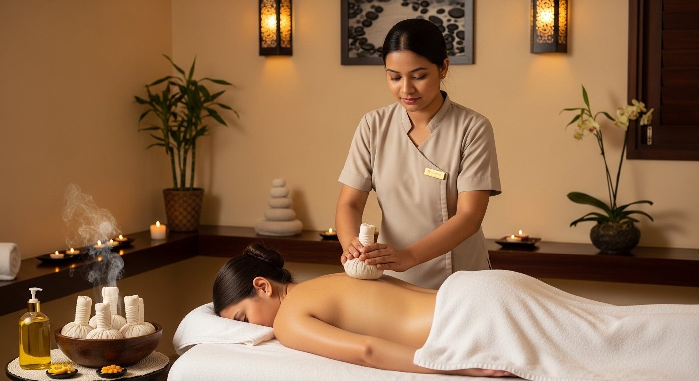 Herbal Potli Therapy at Aura Spa