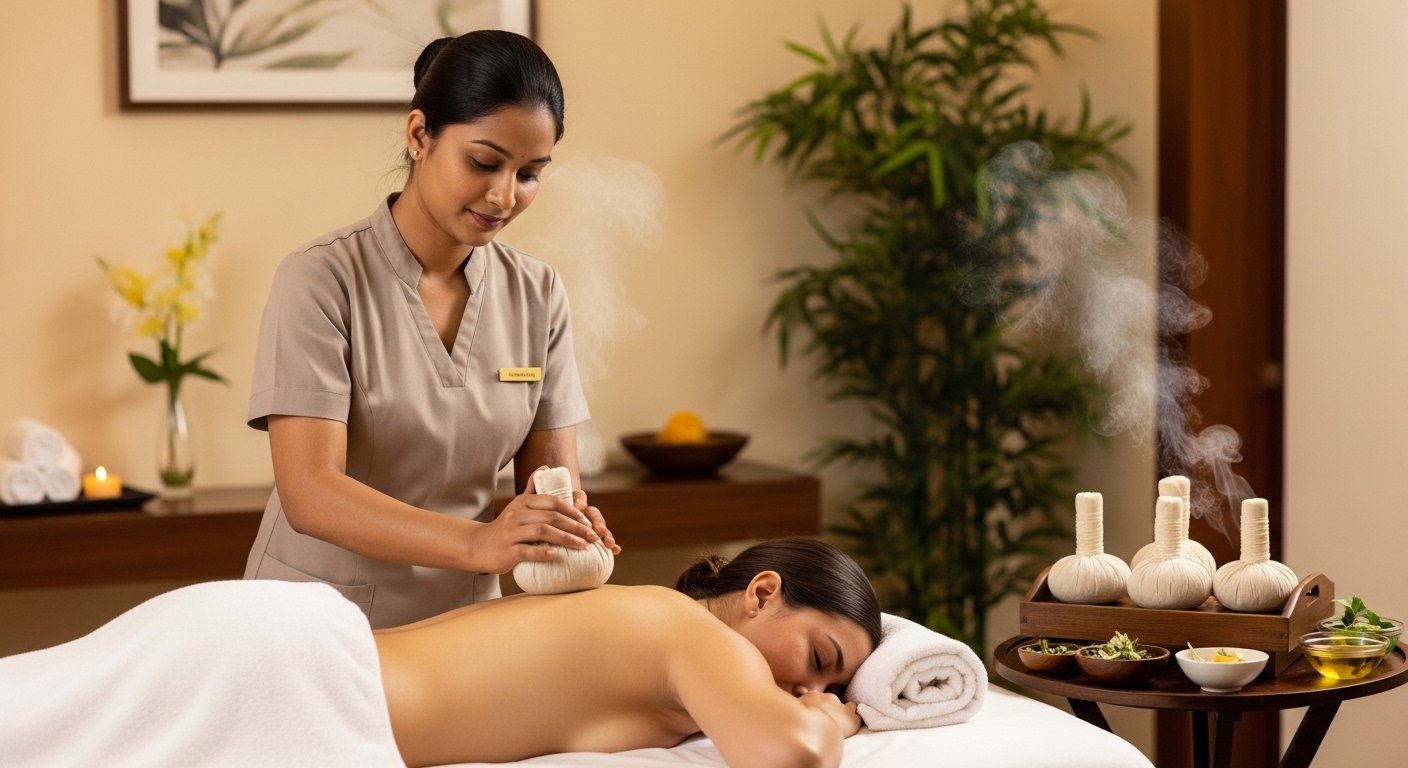 Herbal Potli Therapy at Aura Spa