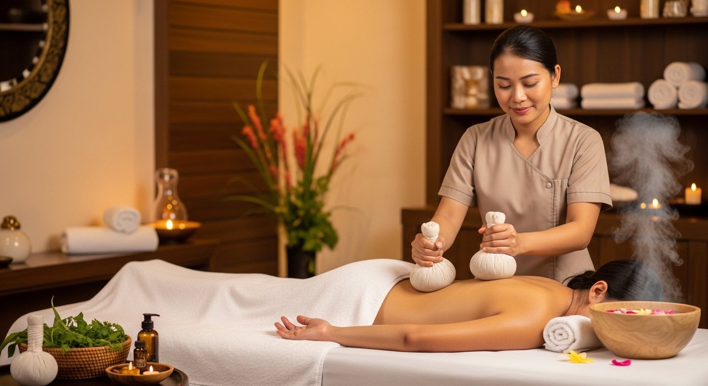 Herbal Potli Therapy at Aura Spa