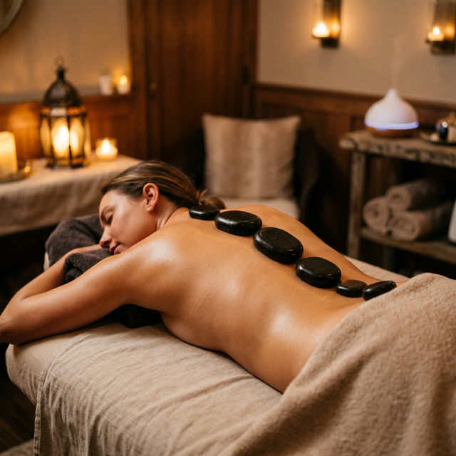 Hot Stone Therapy at Aura Spa